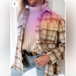 Plaid Button-Up Jacket/shacket